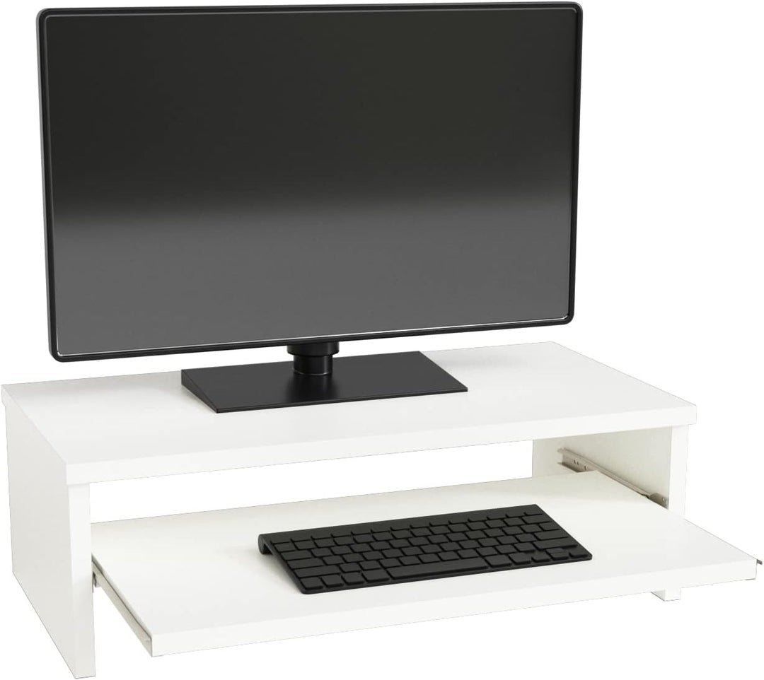 Henor, Monitorständer mit herausnehmbarer Ablage, TV Bildschirmerhöhung, Holz, 62 x 32 x 18 cm. Trag