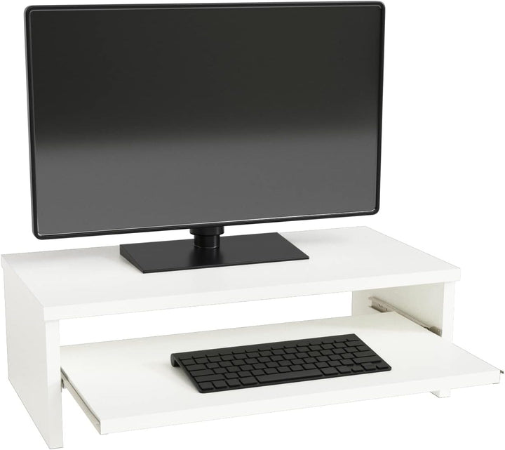 Henor, Monitorständer mit herausnehmbarer Ablage, TV Bildschirmerhöhung, Holz, 62 x 32 x 18 cm. Trag