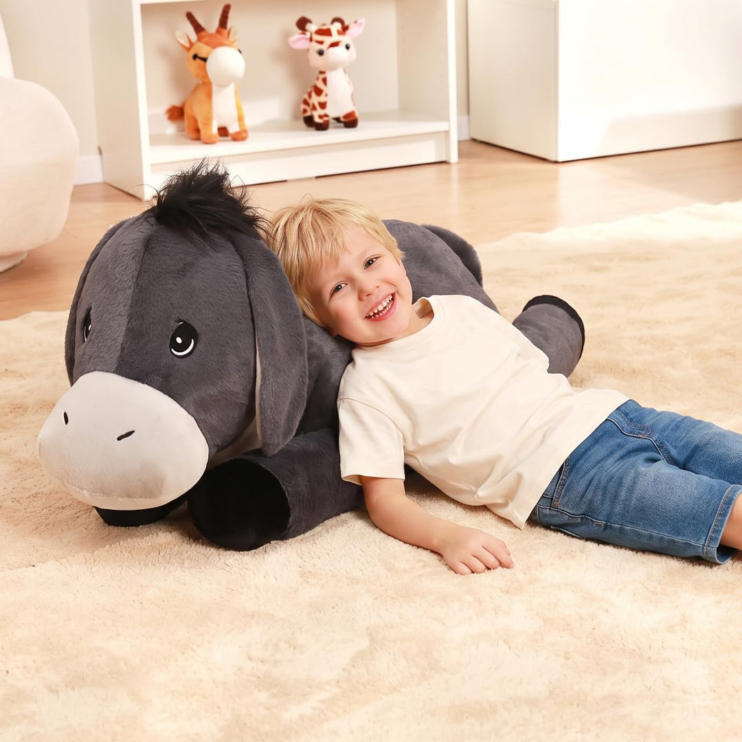 IKASA Gross Esel Kuscheltier Riesen Stofftier,86cm Gross Plüschtier Riesige Plüsch Spielzeug,Geschen