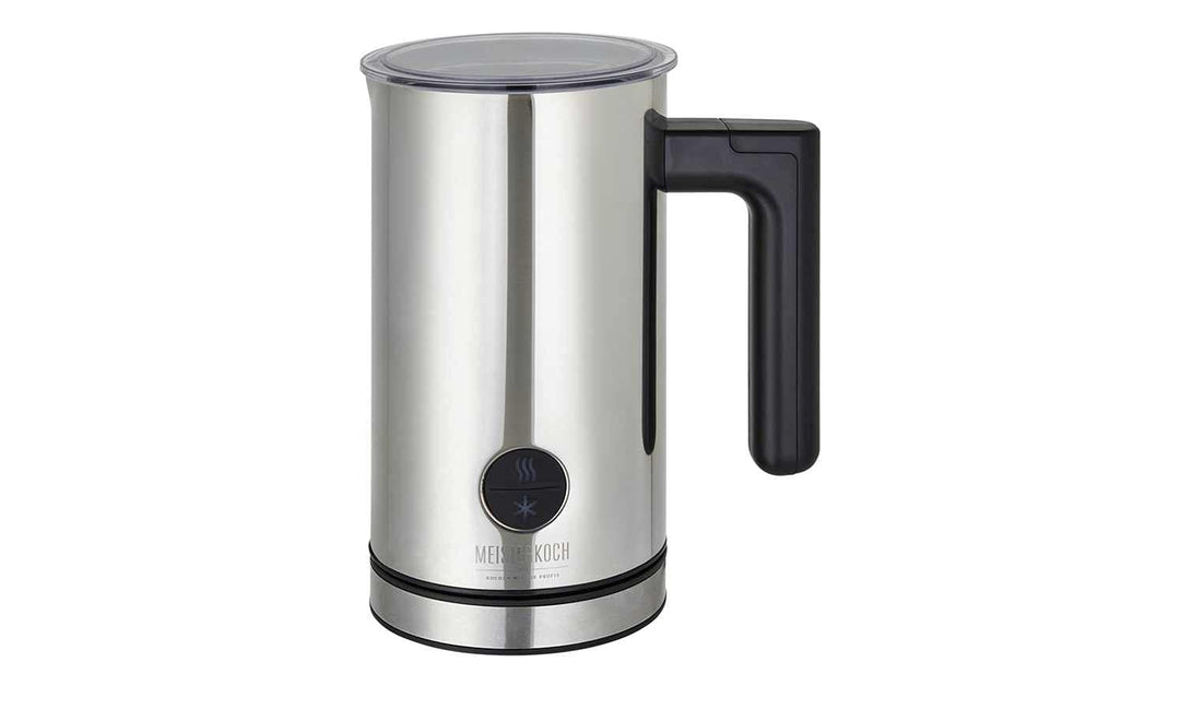 MEISTERKOCH Milchaufschäumer MA-450 aus Edelstahl in silberfarben, elektrisch, 150 ml aufschäumen, 3