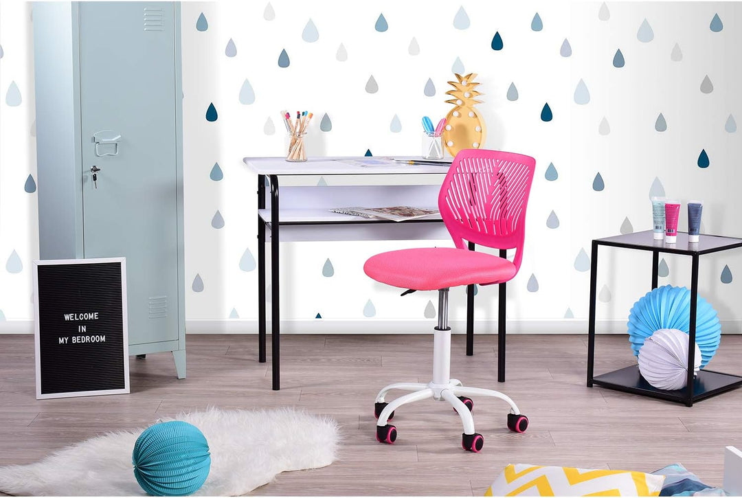 Homy Casa – Set mit 2 drehbaren, höhenverstellbaren Stoff-Bürostühlen, ergonomische Schreibtischstüh