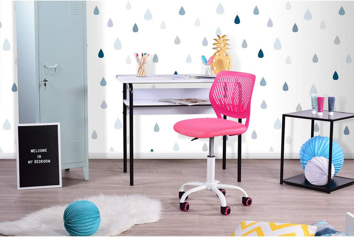 Homy Casa – Set mit 2 drehbaren, höhenverstellbaren Stoff-Bürostühlen, ergonomische Schreibtischstüh