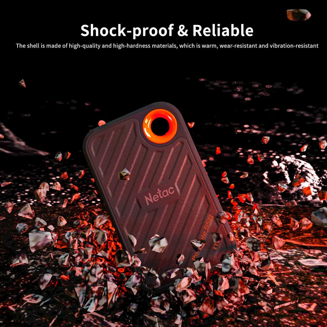 Netac ZX20 Extreme SSD 1TB Portable NVMe SSD USB 3.2 Gen 2x2 Bis zu 2000MB/s Lesen und 1700MB/s Schr