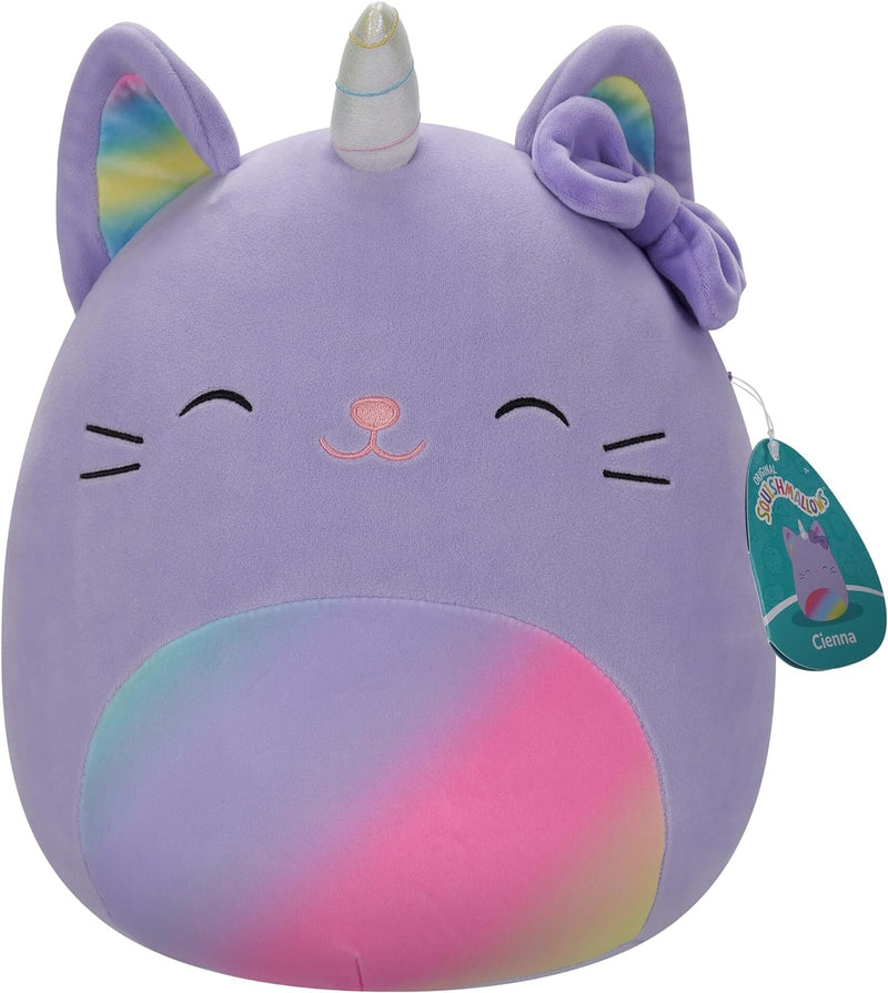 Squishmallows SQCR05414 - Cienna das Caticorn 30 cm, offizielles Jazwares Plüsch, superweiches Kusch