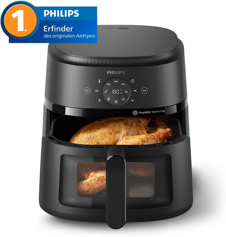 Philips Airfryer 2000-Serie 6,2L - Sichtfenster, Digitaler Touchscreen, 13 Kochoptionen, Bis zu 90%