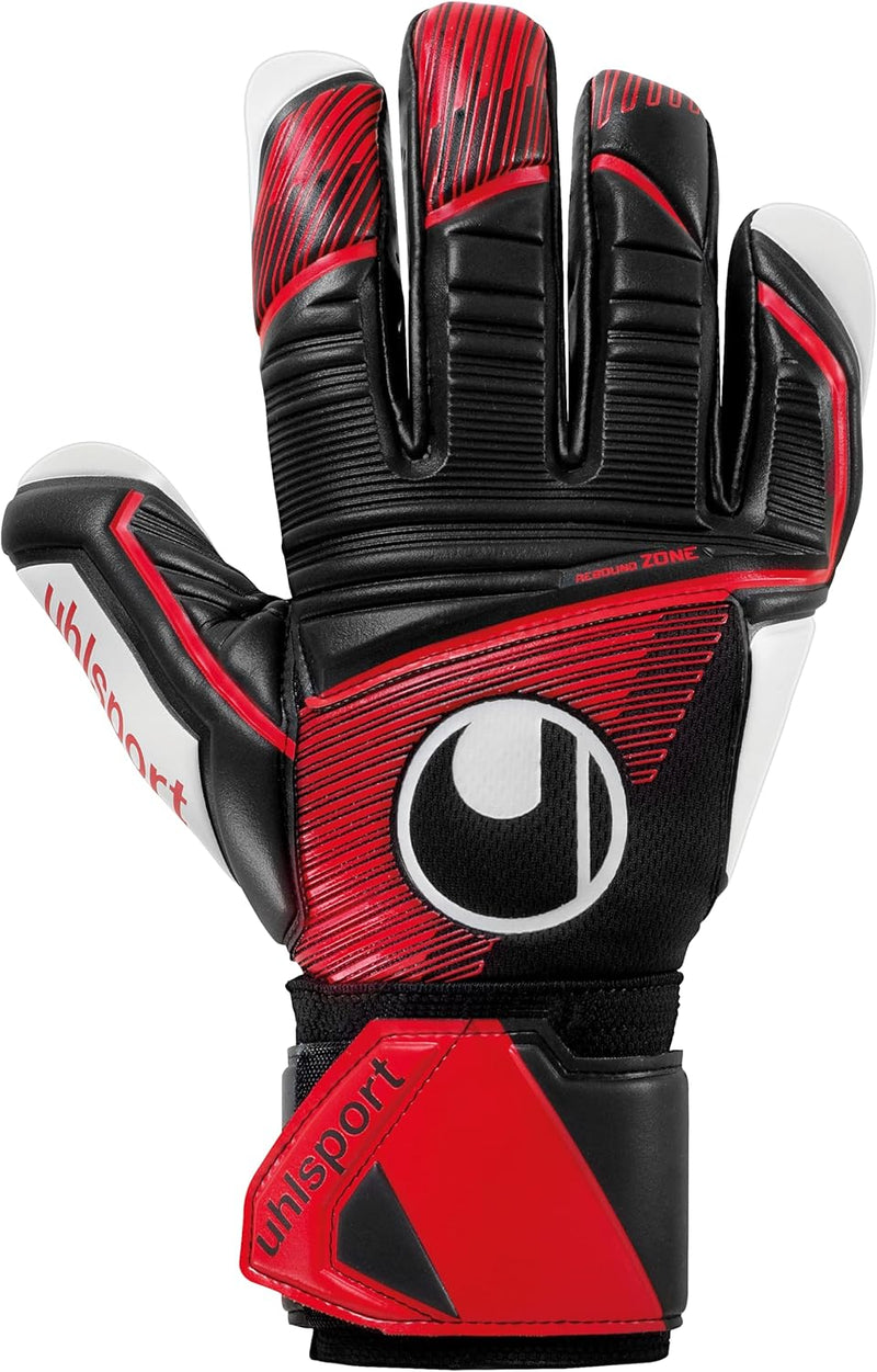 uhlsport Unisex Jugend Powerline Supersoft Hn Fussball Torwarthandschuhe 4.5 schwarz/rot/weiss, 4.5