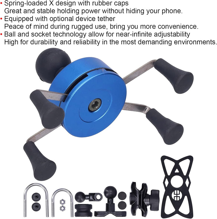 Yctze Motorrad Handyhalter, Handyhalter Kunststoff Metall X-Grip Lenkerhalterung Modifikation Univer