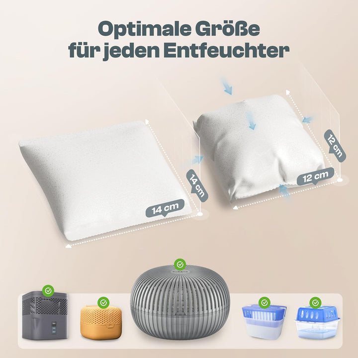 PUREVA Luftentfeuchter Nachfüllpack mit 4x 450g Granulat [NEUESTE FORMEL] | Nachfüllpack mit hochwir
