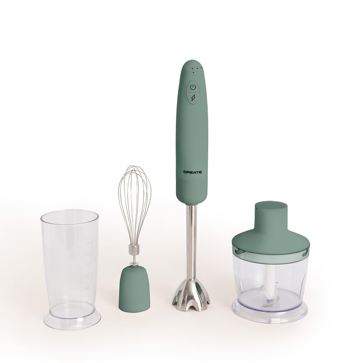 CREATE/FULLMIX RETRO/Stabmixer in Salbeigrün/Mixer und Pürierstab, 6 Geschwindigkeiten, 15000U, 500m