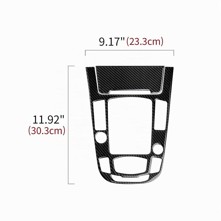 Auto Kohlefaser Schaltknauf Schalthebel Cover Trim Kompatibel mit Audi A4 B8 A5 S4 S5 Q5 RS4 RS5 Zub