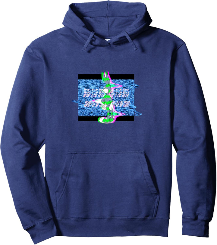 Looney Tunes Bugs Bunny Static Glitch Pullover Hoodie