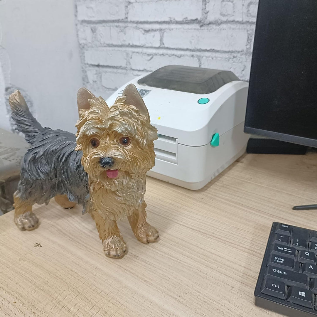 WANLIAN Yorkshire Terrier Statue,handbemalte Figur geeignet für den Innen,und Aussenbereich,frostbes