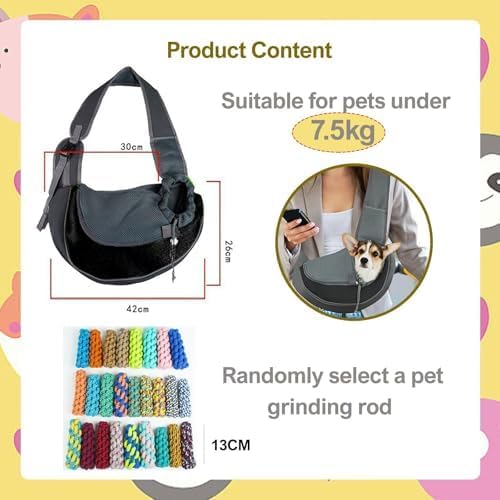 Hundetragetasche,Tragetuch Klein Hund Tragetasche Welpen Umhängetasche Haustier Transporttasche mit