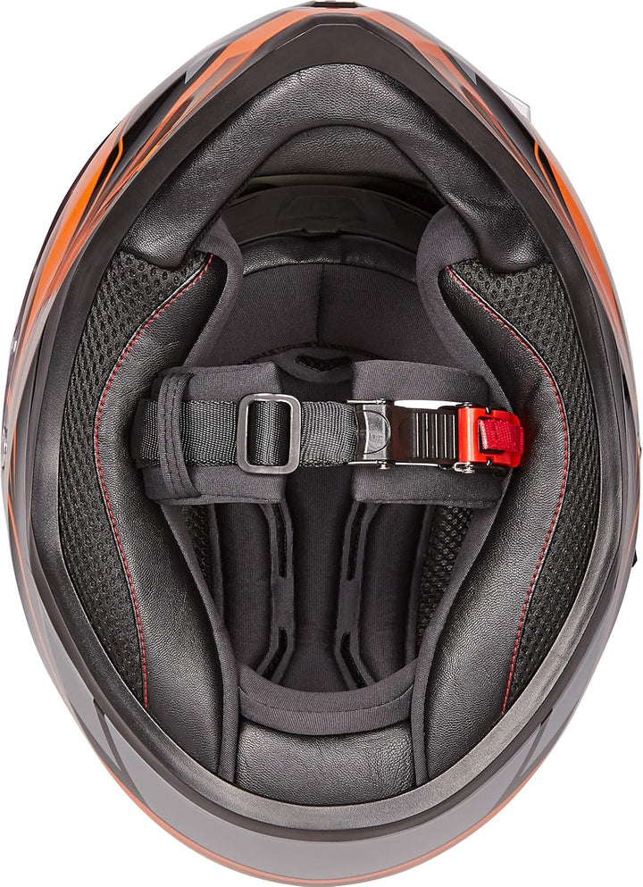 Nexo Integralhelm Sport II – Kratzfeste Visierung – Thermoplast – Belüftung Orange M, Orange M