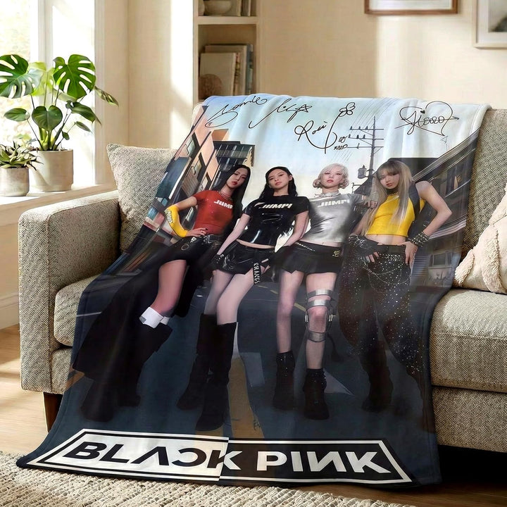 Blackpink Decke für Fans, Mehrzweck-Flanelldecke Superweiche Flanelldecke für Lounging Reisen Outdoo
