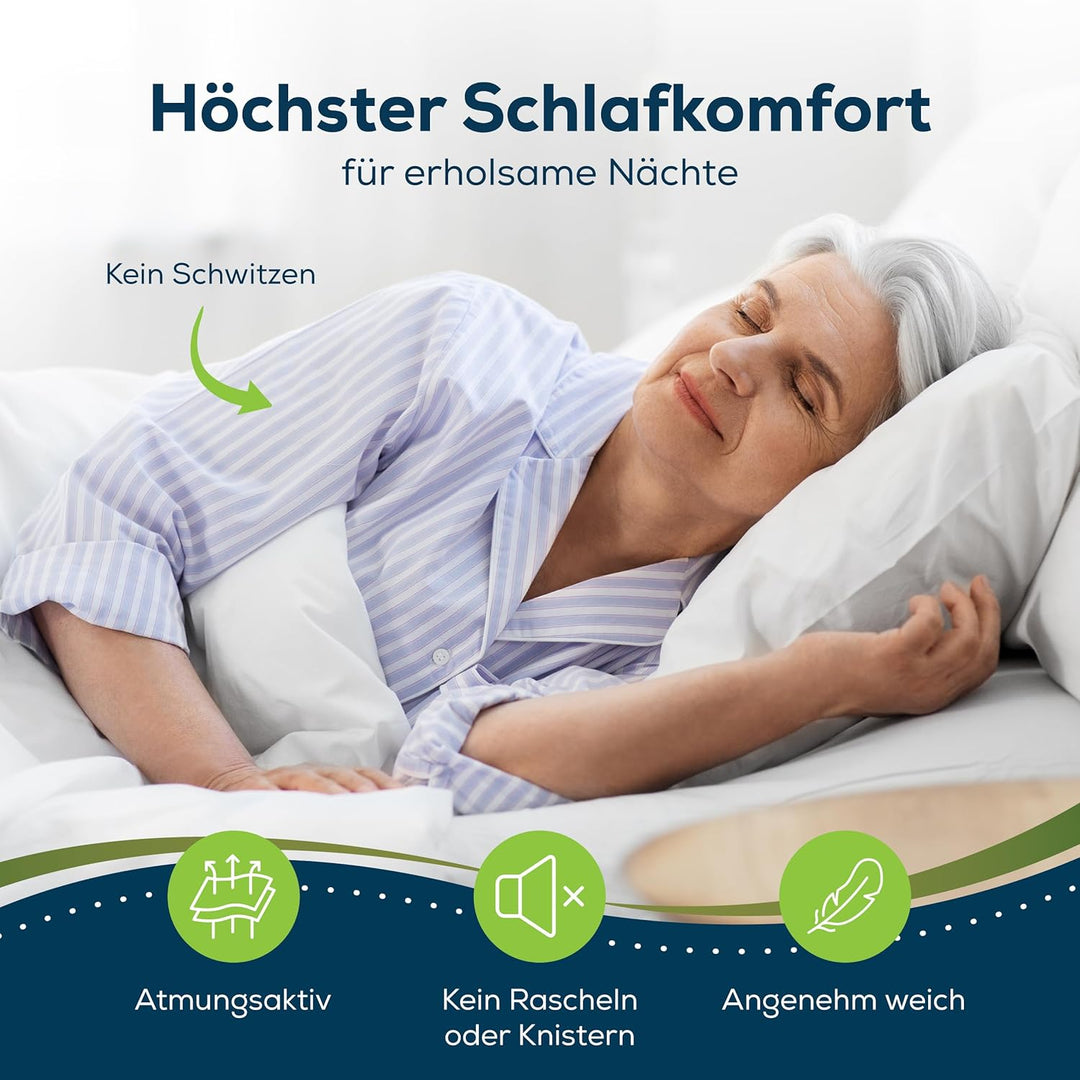 Sensalou Matratzenschoner 100 x 200 x 30 cm Wasserdicht und Milbendicht als Rundumbezug gegen Milben