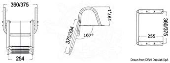 Osculati Ausziehbarer Leiter 3 Stufen Weiss