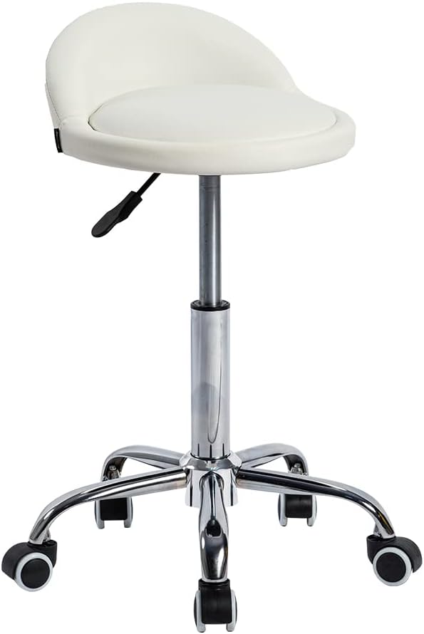 Mingone Bürohocker mit Rollen Sattelhocker mit Niedrige Rückenlehne Ergonomische Arbeitsstuhl Kosmet