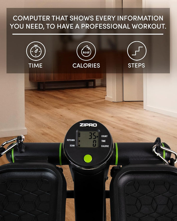 Zipro Roam Stepper Mini-Fitnessgerät inkl. LCD-Trainingscomputer mit vielen Funktionen Fitnesstraini