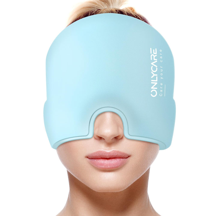ONLYCARE Migräne Maske Migräne Mütze Migräne Relief Cap, Headache Relief Hat Kühlmaske Kühlmütze Kop
