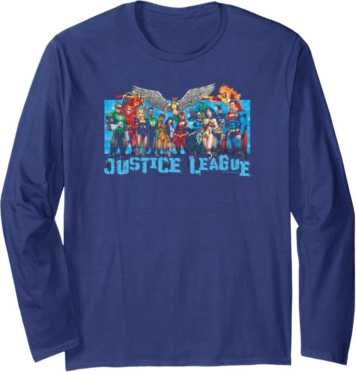 Justice League League Lineup Langarmshirt