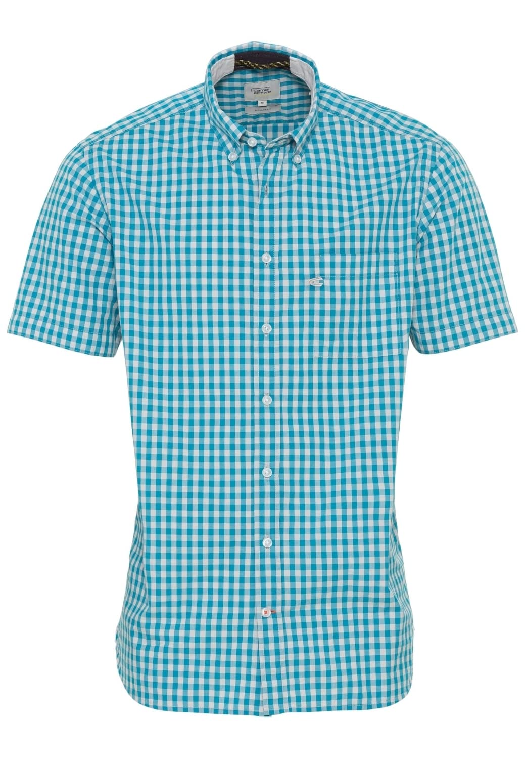 camel active Herren 4092135S26 Hemd mit Button-Down-Kragen L Ocean Blue, L Ocean Blue