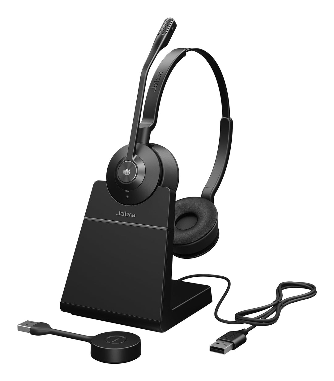 Jabra Engage 55 Stereo-Headset MS, Link 400a DECT-Adapter USB-A, Engage 55 Tischständer, 1,2 m USB-C