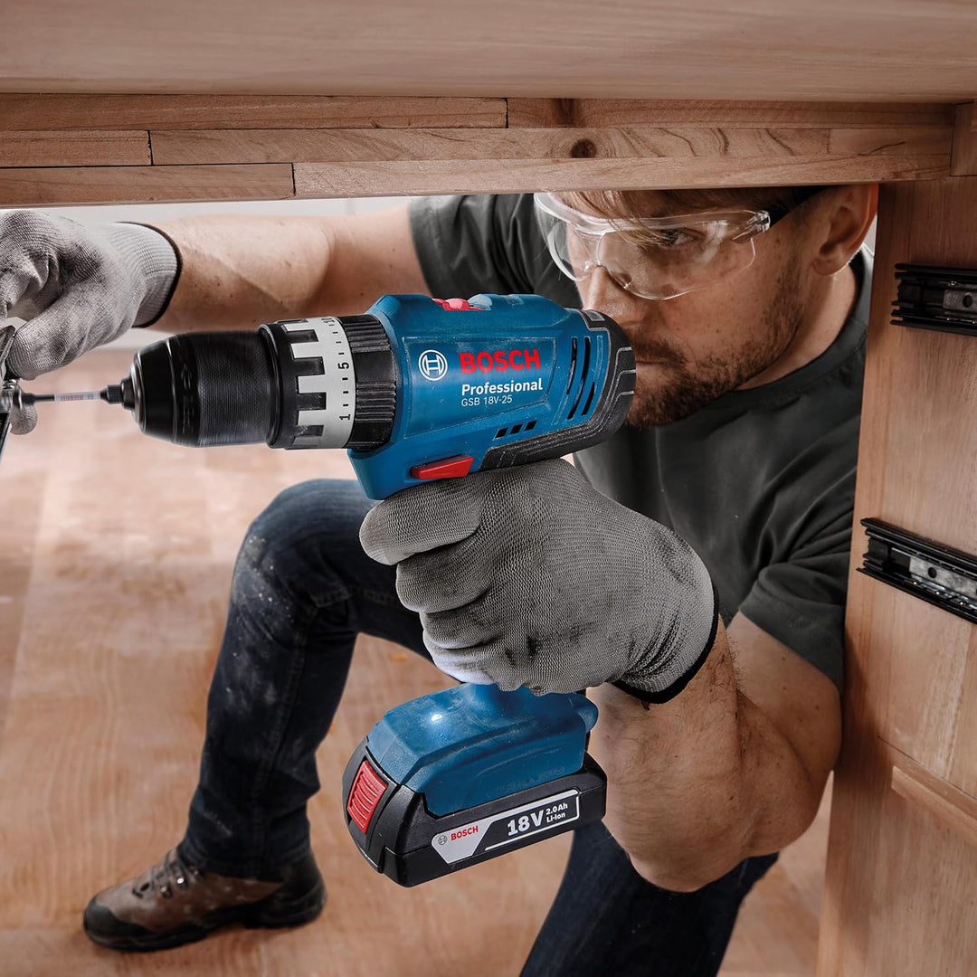 Bosch Professional 18V System Akku Schlagbohrschrauber GSB 18V-25 (max. Schrauben-Ø: 10 mm, inkl. 2x