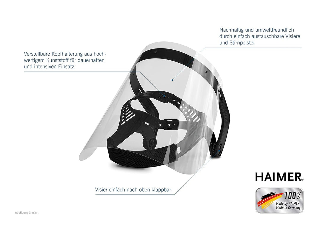 5x HAIMER Face Shield Schutzmaske Model1 - 0,175 mm