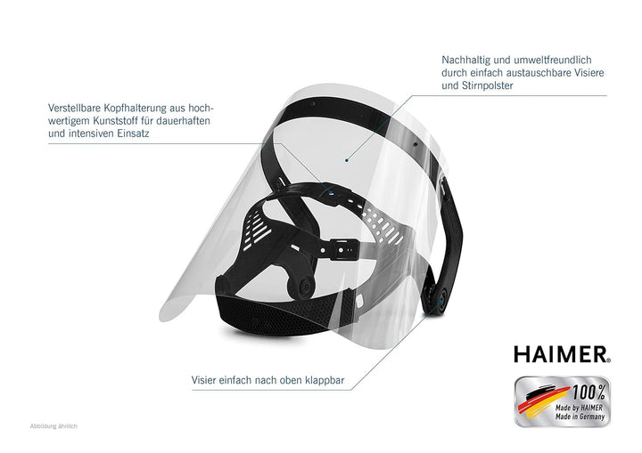 5x HAIMER Face Shield Schutzmaske Model1 - 0,175 mm