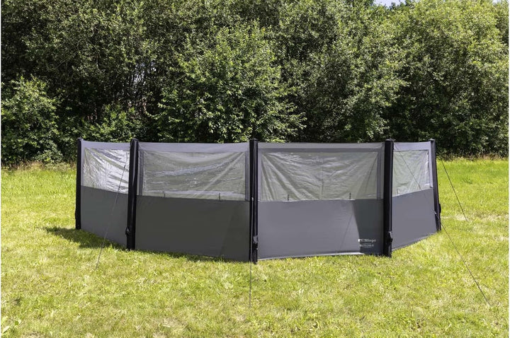 BERGER Valtellina-Air Camping Windschutz 480 x 140 cm | Sichtschutz Garten - Strand Windschutz mit S