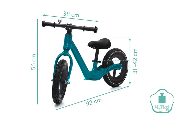 Fillikid Laufrad Speedy SL Exklusiv | Hochwertiger Alurahmen, Ergonomische Griffe, Höhenverstellbare