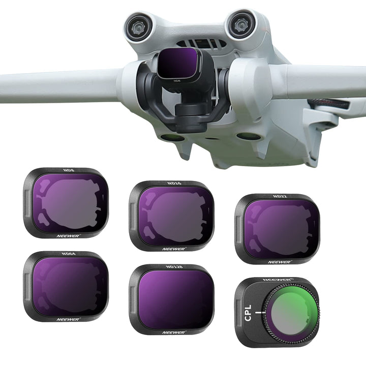 NEEWER ND Filter Set kompatibel mit DJI Mini 3Pro,Neutraldichtefilter Drohnenobjektiv Zubehör mit 6e
