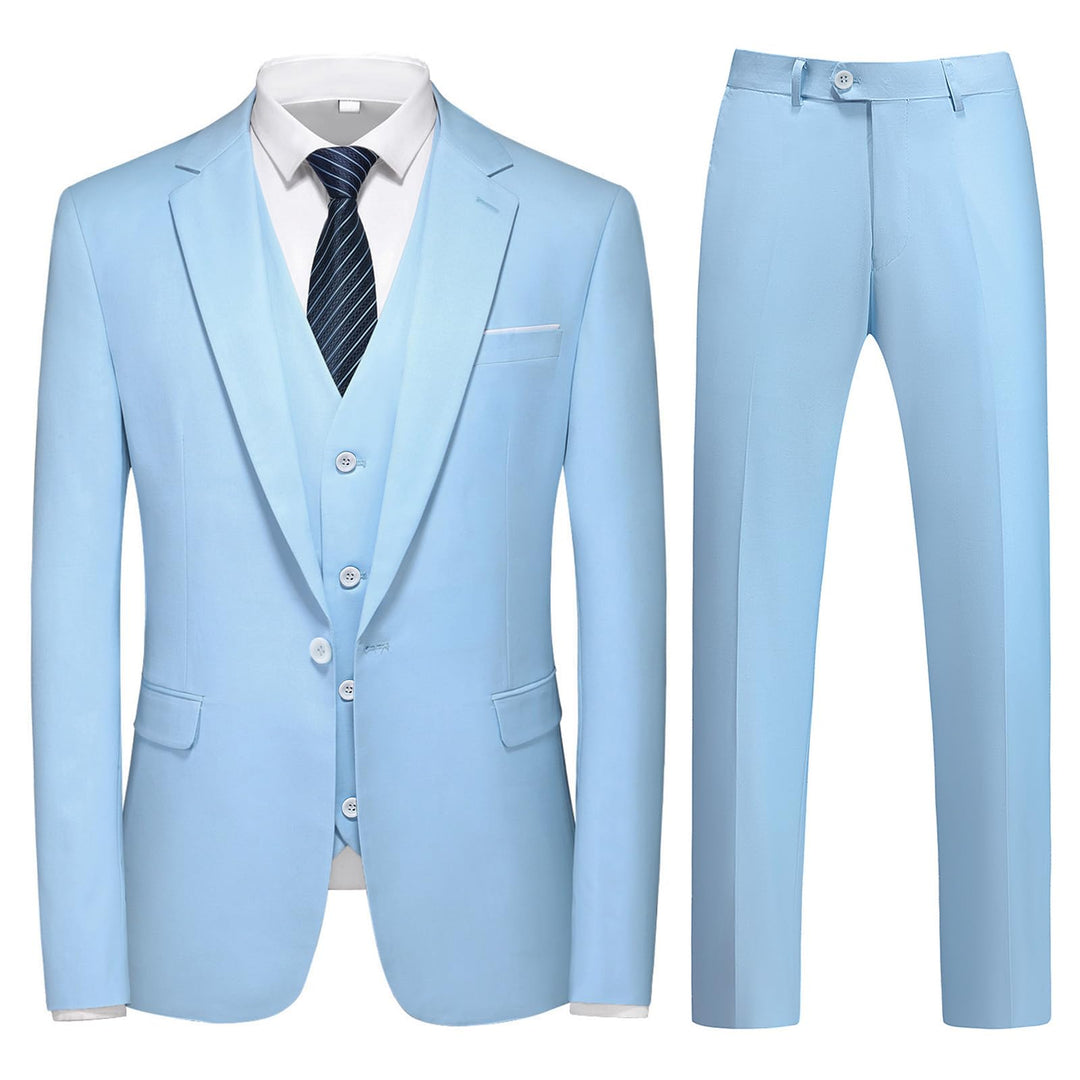 KUDMOL Herren 3-Stücke Anzug Business EIN Knopf Smoking Anzug für Männer Smoking Klassische Blazer W