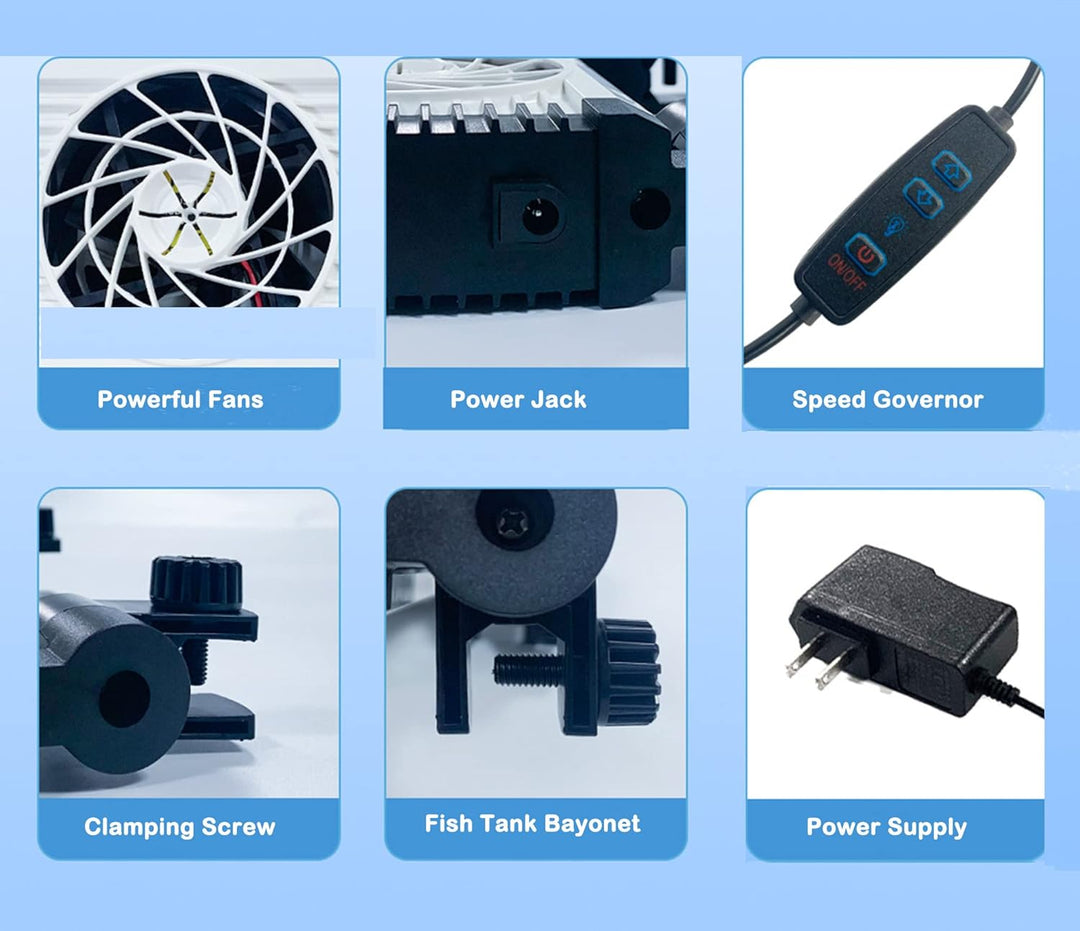 LONDAFISH Aquarium Kühlventilatoren Einstellbare Aquarium Wasserkühlung Ventilatoren Aquarium Kühler