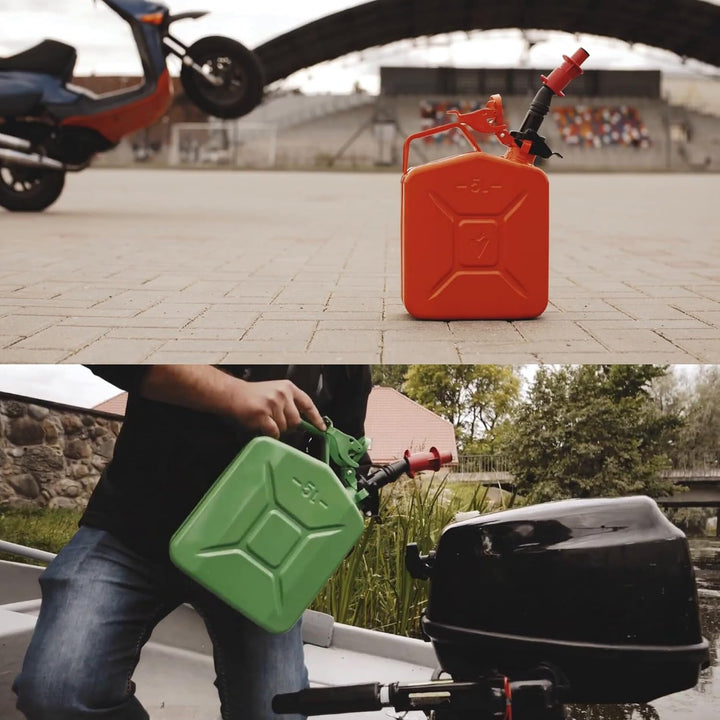 BW® Ausgiesser für Kraftstoffkanister Metall Benzinkanister 5/10 / 20 Liter - "Smart Spout" mit Trop