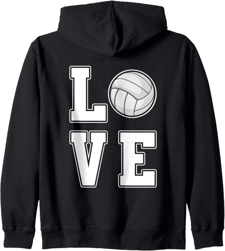 Liebe Zum Volleyball Kapuzenjacke