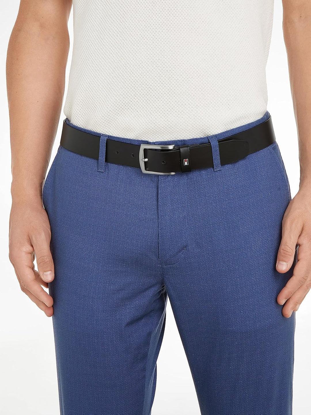 Tommy Hilfiger Herren Gürtel New Denton 3.5 Belt Ledergürtel 85 Schwarz (Black), 85 Schwarz (Black)