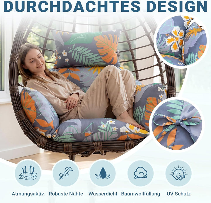 Kissen Hängesessel Schaukelstuhl Outdoor: Modern Hängeschaukel Pad Polyester Sitzkissen Weich Wasser
