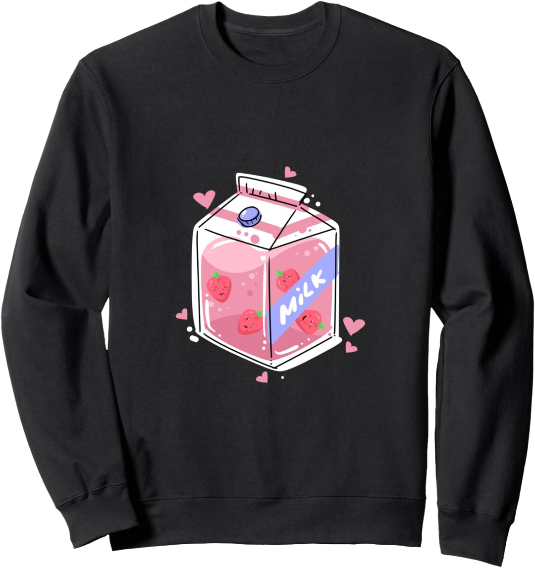 Kanji Otaku I Japanische Erdbeer Milch I Kawaii Sweatshirt
