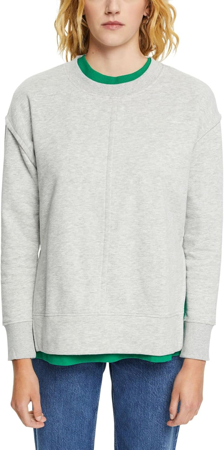ESPRIT Damen Sweatshirt XS 044/Light Grey 5, XS 044/Light Grey 5