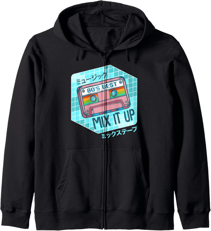 Mixkassette Mixtape Otaku Japanische Fans Vintage Retro Kapuzenjacke