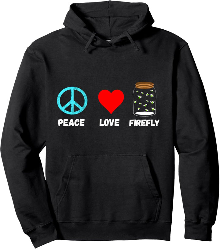 Glühwürmchen Peace Love Glasbehälter Leuchtkäfer Insekten Pullover Hoodie