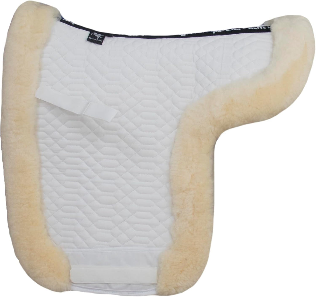 Engel Reitsport Lammfell Satteldecke SADEK4 Unterseite komplett Fell Fellkranz weiss-med. Dressur (D