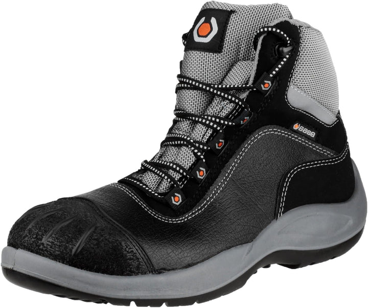 Base B119 Mens Kampfstiefel 46 EU Schwarz Grau, 46 EU Schwarz Grau