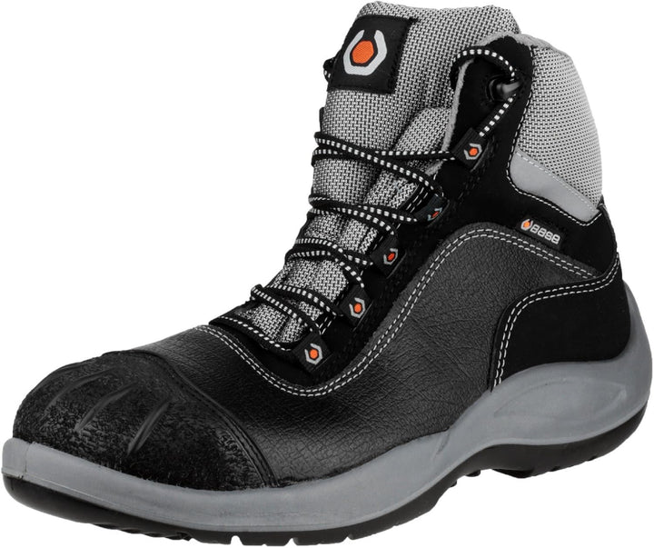 Base B119 Mens Kampfstiefel 38 EU Schwarz Grau, 38 EU Schwarz Grau