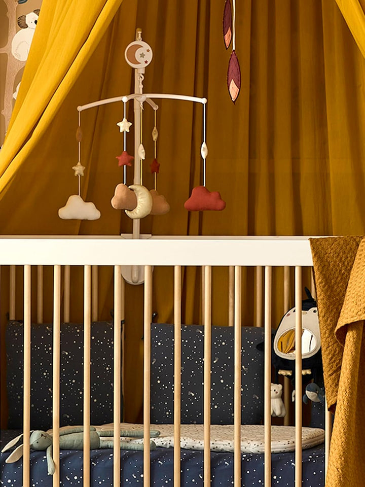 Vertbaudet Baby Musikmobile, Glitzer-Mond und Sterne braun Braun Einheitsgrösse, Braun Einheitsgröss