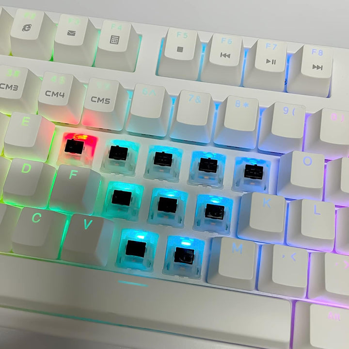 kutethy Gateron Switches milchig schwarz mechanische Tastatur gelb 5-polig für alle mechanischen MX-