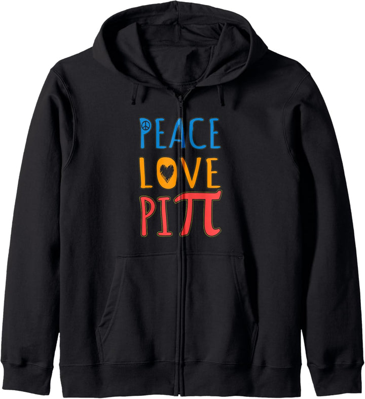 Peace Love Pi Funny Math Teacher Kapuzenjacke