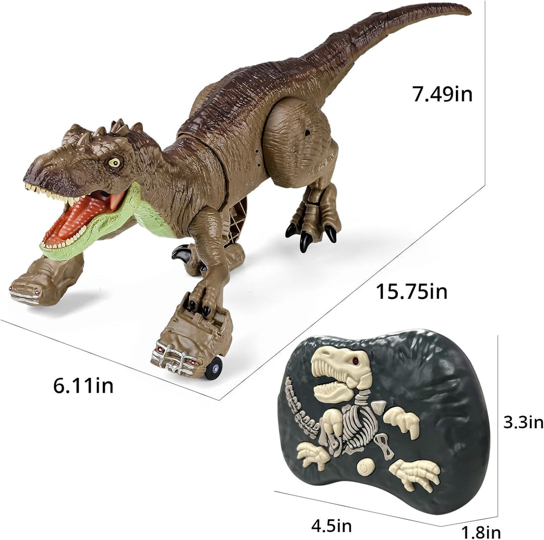 Technock Wiederaufladbares Ferngesteuertes Dinosaurier Spielzeug, Grosser T-Rex Roboter mit 2.4GHz F